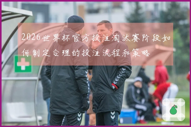 2026世界杯官方投注淘汰赛阶段如何制定合理的投注流程和策略