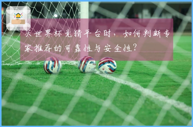 买世界杯竞猜平台时，如何判断专家推荐的可靠性与安全性？